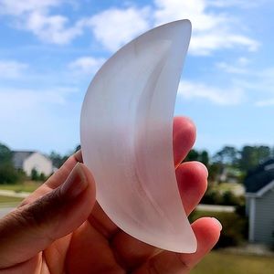 Selenite Moon Bowl